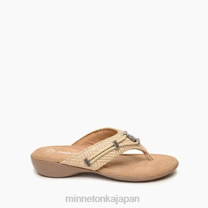 履物 Minnetonka シルバーソーン 360 ナチュラルバスケットウィーブ 女性 4RXJ158