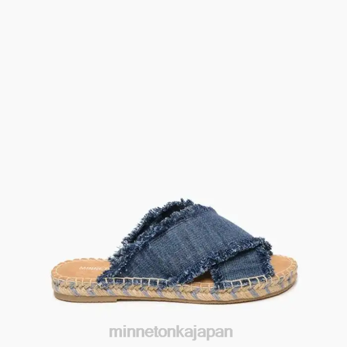 履物 Minnetonka コショウ ブルーデニム 女性 4RXJ170