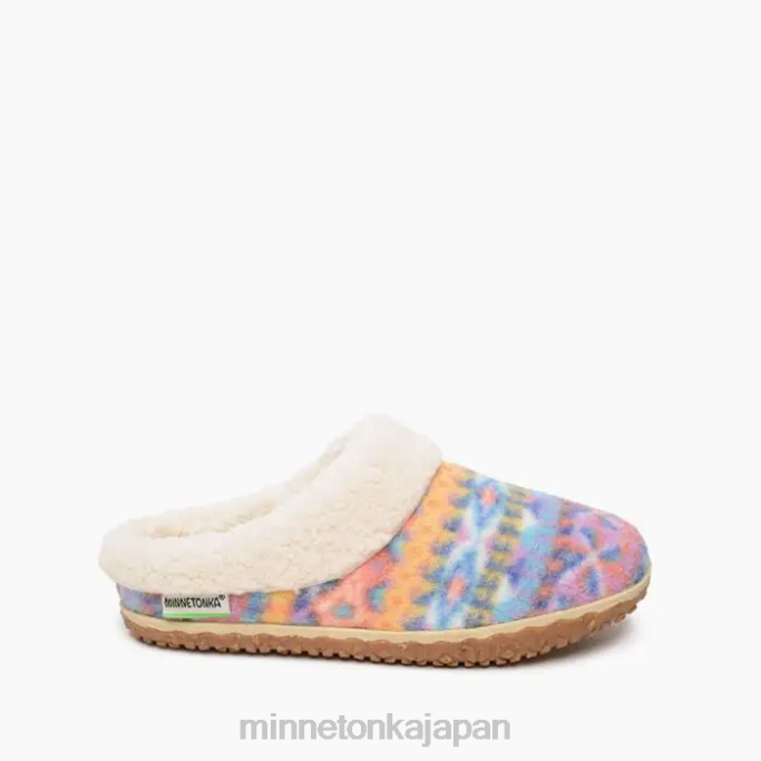 履物 Minnetonka エコスプルース オレンジ色の夕日 女性 4RXJ255