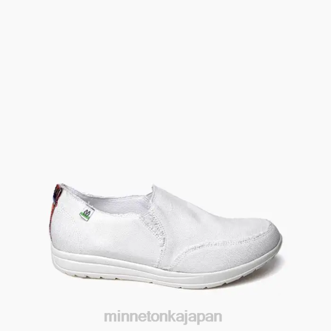 履物 Minnetonka エコの広がり 白 女性 4RXJ322