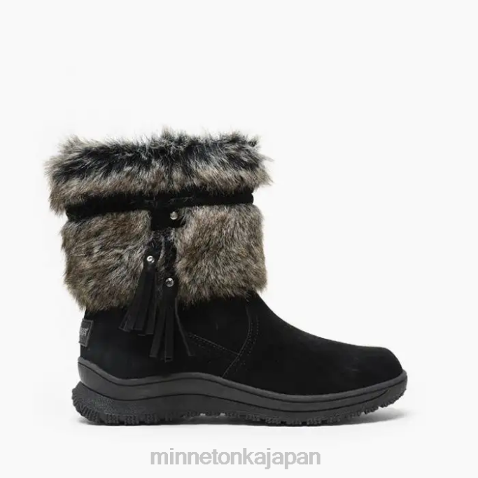 履物 Minnetonka エベレット 黒 女性 4RXJ39