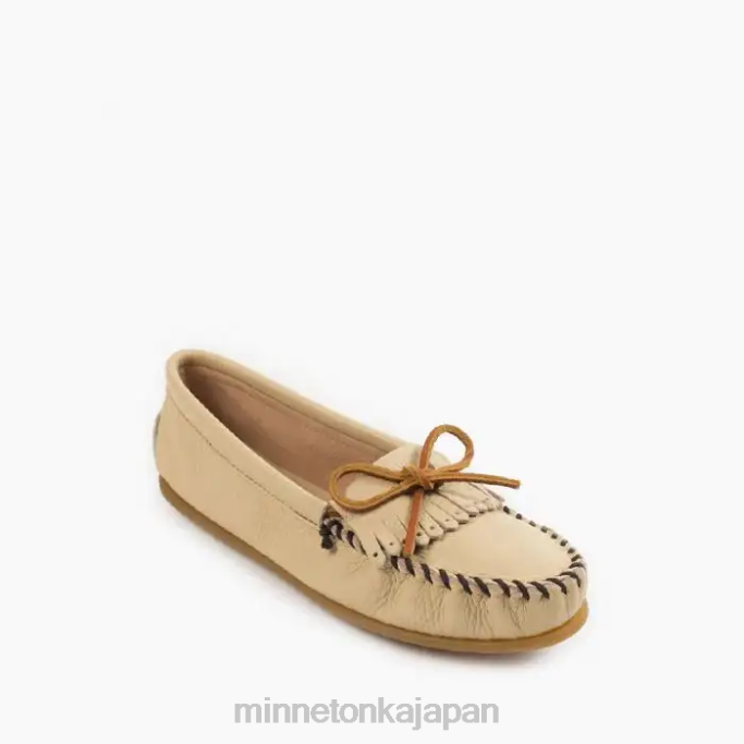 履物 Minnetonka 鹿革キルティ シャンパン 女性 4RXJ96